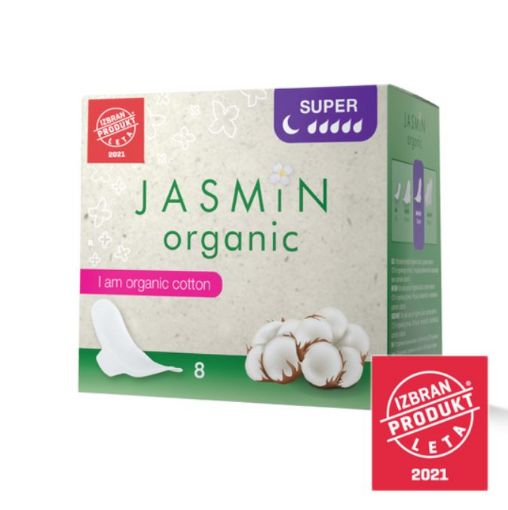 Slika Jasmin Organic Super organski bombažni vložki, 8 kos