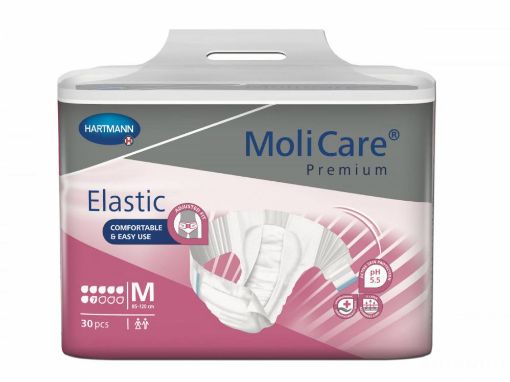 Slika Molicare Premium Elastic M 7 kapljic, nočne plenice, 30 kos