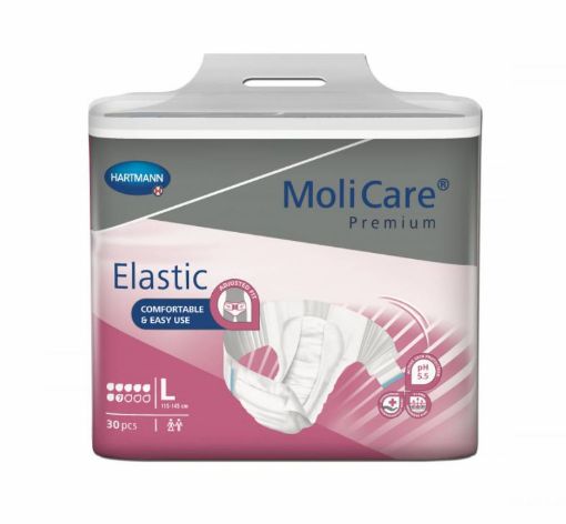 Slika Molicare Premium Elastic L 7 kapljic, nočne plenice, 30 kos