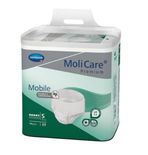 Slika Molicare Premium Mobile 5 kapljic S - mobilne hlačke, 14 kos