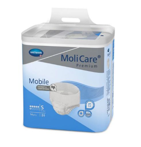 Slika Molicare Premium Mobile 6 kapljic S - mobilne hlačke, 14 kos 