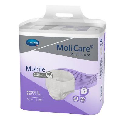 Slika Molicare Premium Mobile 8 kapljic L - mobilne hlačke, 14 kos