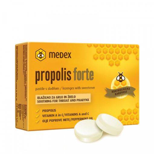 Slika Medex propolis forte, pastile, 18x