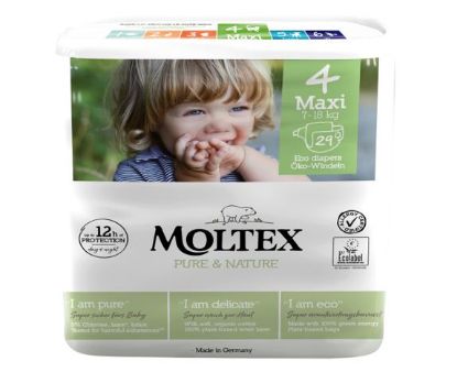 Slika Moltex Pure & Nature 4  maxi otroške plenice 7-18 kg, 29 kos