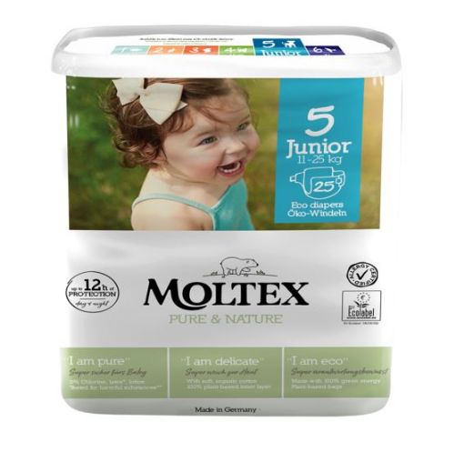 Slika Moltex Pure & Nature junior  5 otroške plenice 11-25 kg, 25 kos