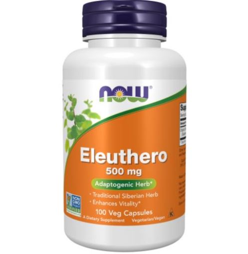 Slika NOW Eleuthero sibirski ginseng 500 mg, 100 kapsul