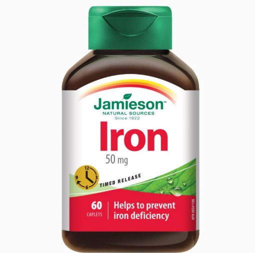 Slika Jamieson Železo 50 mg, 60 tablet s podaljšanim sproščanjem