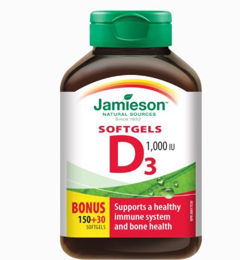 Slika Jamieson Vitamin D3 1000 i.e., 180  kapsul