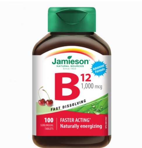 Slika Jamieson Vitamin B12 1000 μg s sladili, 100 podjezičnih tablet