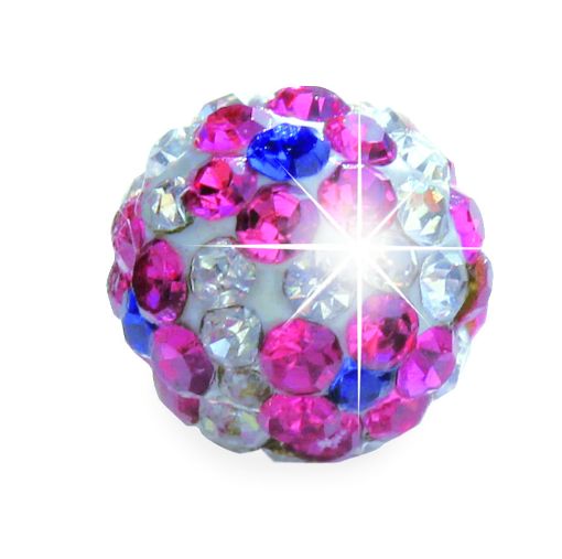 Slika Uhani Biojoux BJT 6164 - Kristalna krogla z rožami