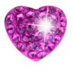 Slika Uhani Biojoux BJT 2100 - Roza kristalno srce