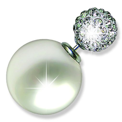 Slika Uhani Biojoux BJT 800 - Swarovska perla in kristalna krogla