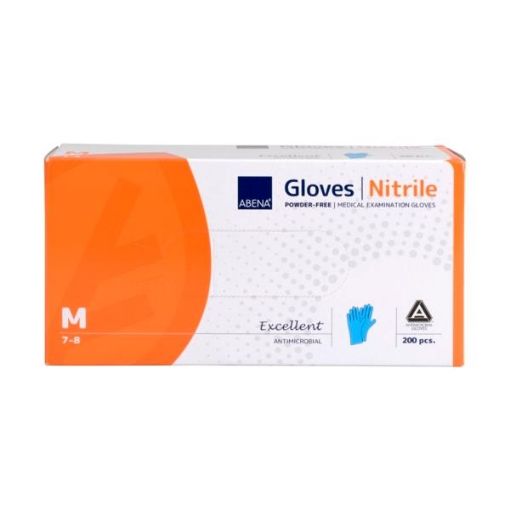 Slika Protimikrobne  nitrilne pregledne rokavice brez pudra M, 150 kosov