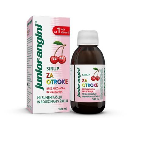 Slika Sirup za otroke junior-angini, 100ml
