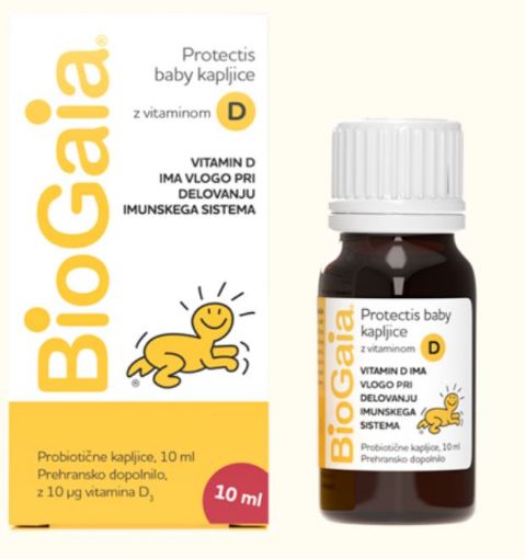 Slika Kapljice BioGaia Protectis Baby z vitaminom D, 5 ml