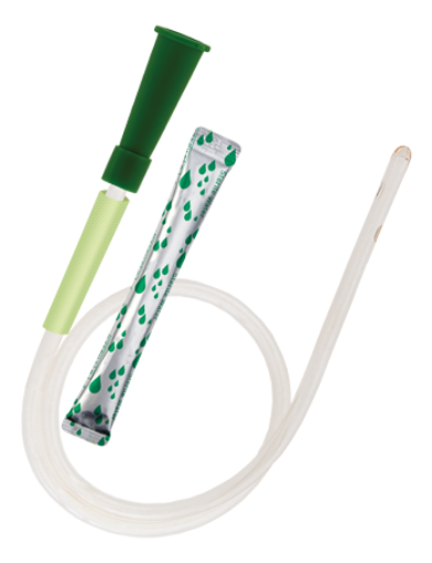 Slika Greencath® SOFT PLUS Moški - urinski kateter z mehko konico, nanosom, drsnikom in vodno vrečko, 1 kos