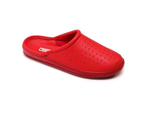 Slika Medicinski čevlji iz perforiranega usnja Dr. Luigi – temno rdeči, par 