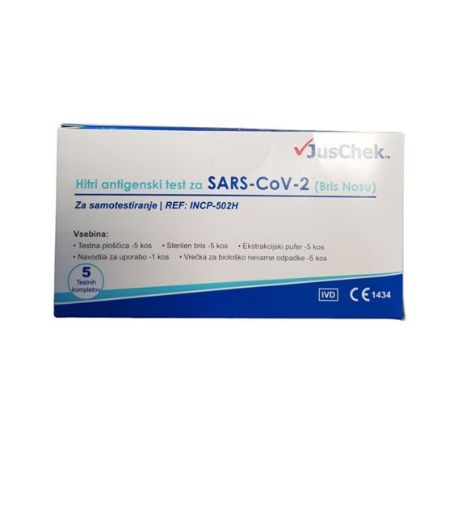 Slika Hitri antigenski test za SARS-Cov-2, 5 kos