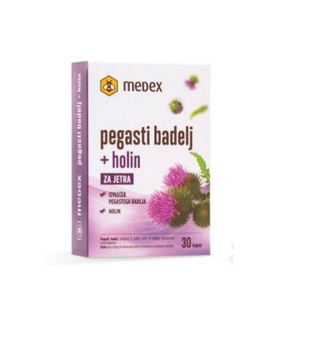 Slika Medex pegasti badelj + holin, 30 kapsul