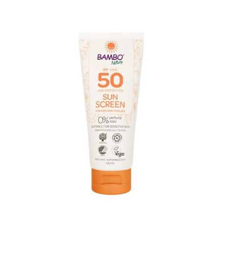 Slika Bambo natura krema za zaščito pred soncem, zaščitni faktor 50, 100ml 